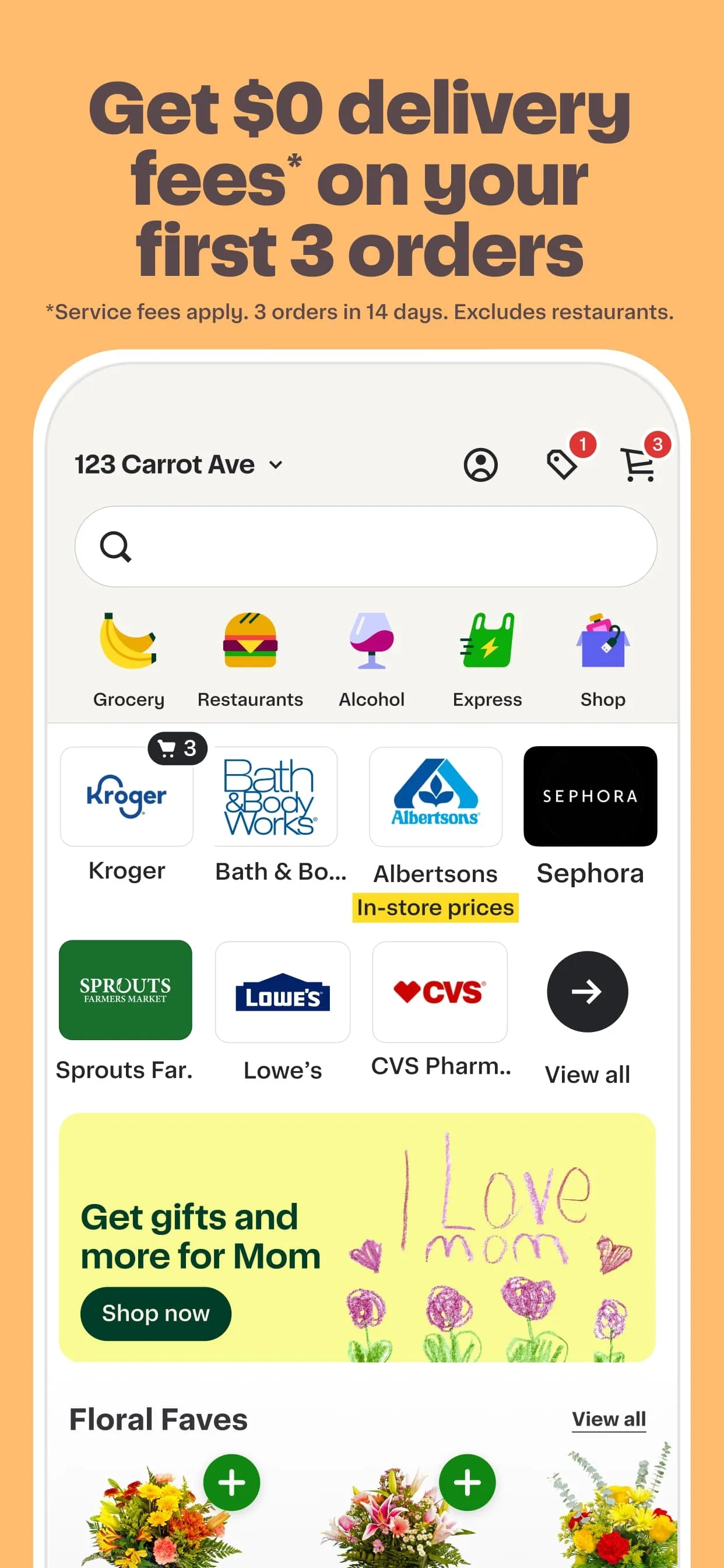 Instacart CPP screenshot 2 (Mother’s Day)